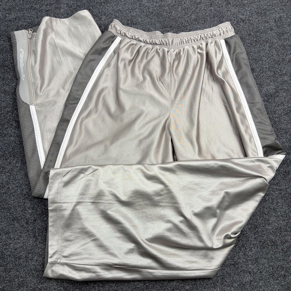 Reebok Men's XL Y2K Reversible Sweatpants Basketball Running Vintage Gray Baggy